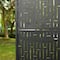 Glitzhome® 6ft. Black Galvanized Steel Bamboo Pattern Privacy Screen Fence Panel & Room Divider